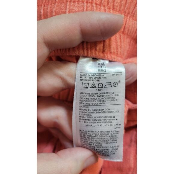 Old Navy Pink Linen Blend Pull On Shorts XXL - Picture 4 of 4